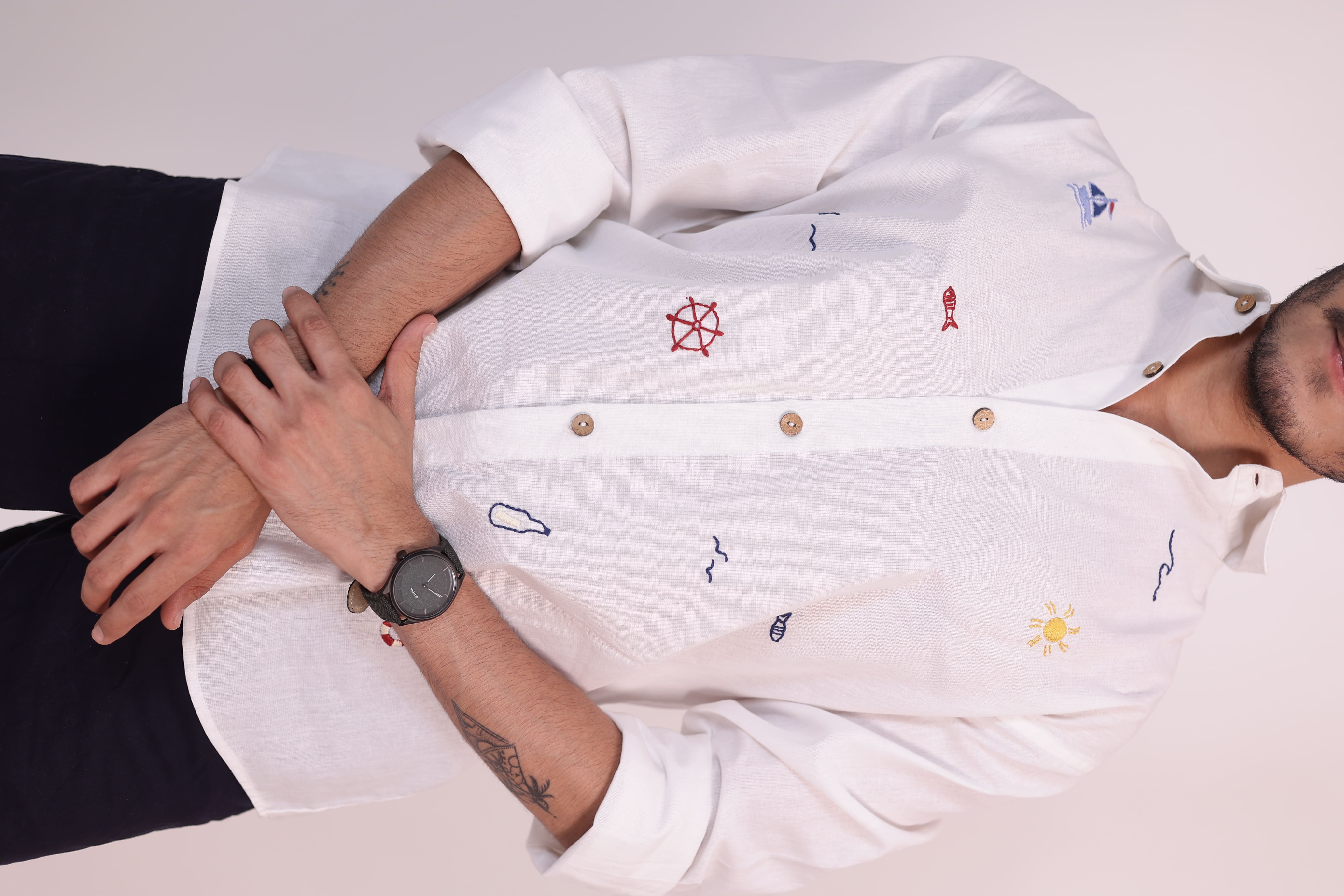 Costal King Hand Embroidered Shirt view 5