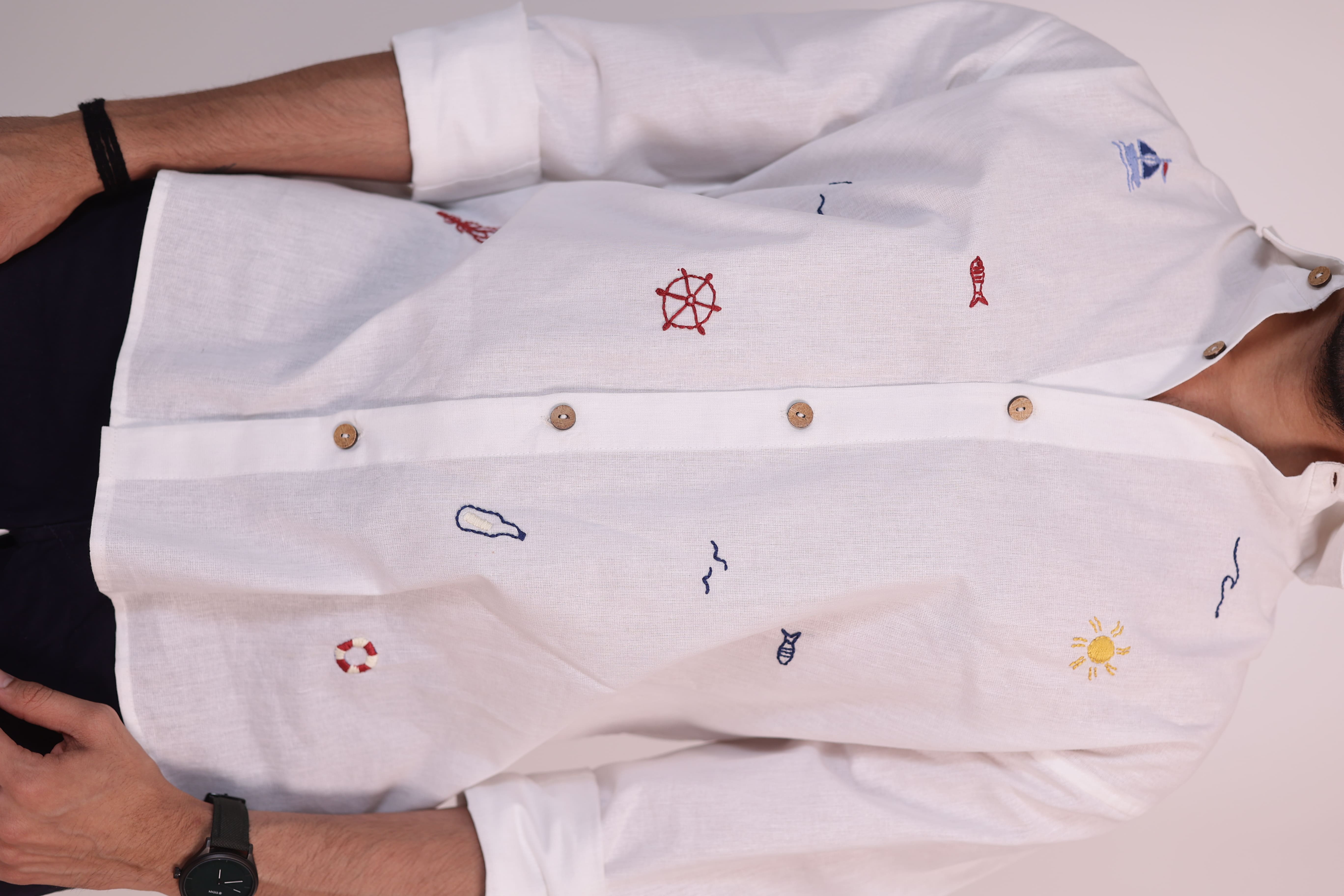 Costal King Hand Embroidered Shirt view 6