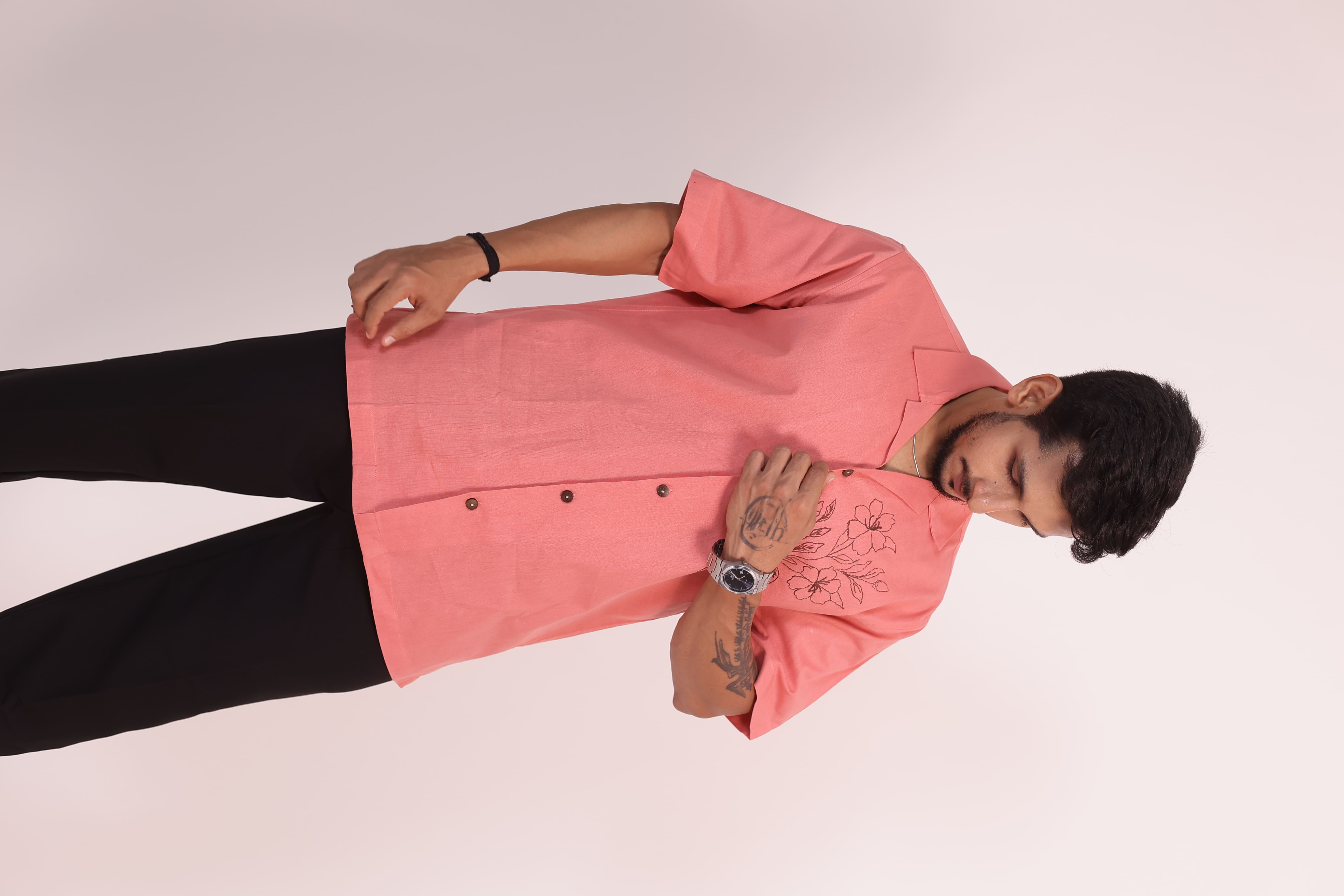  Floral Embroidered Sketch Shirt view 2