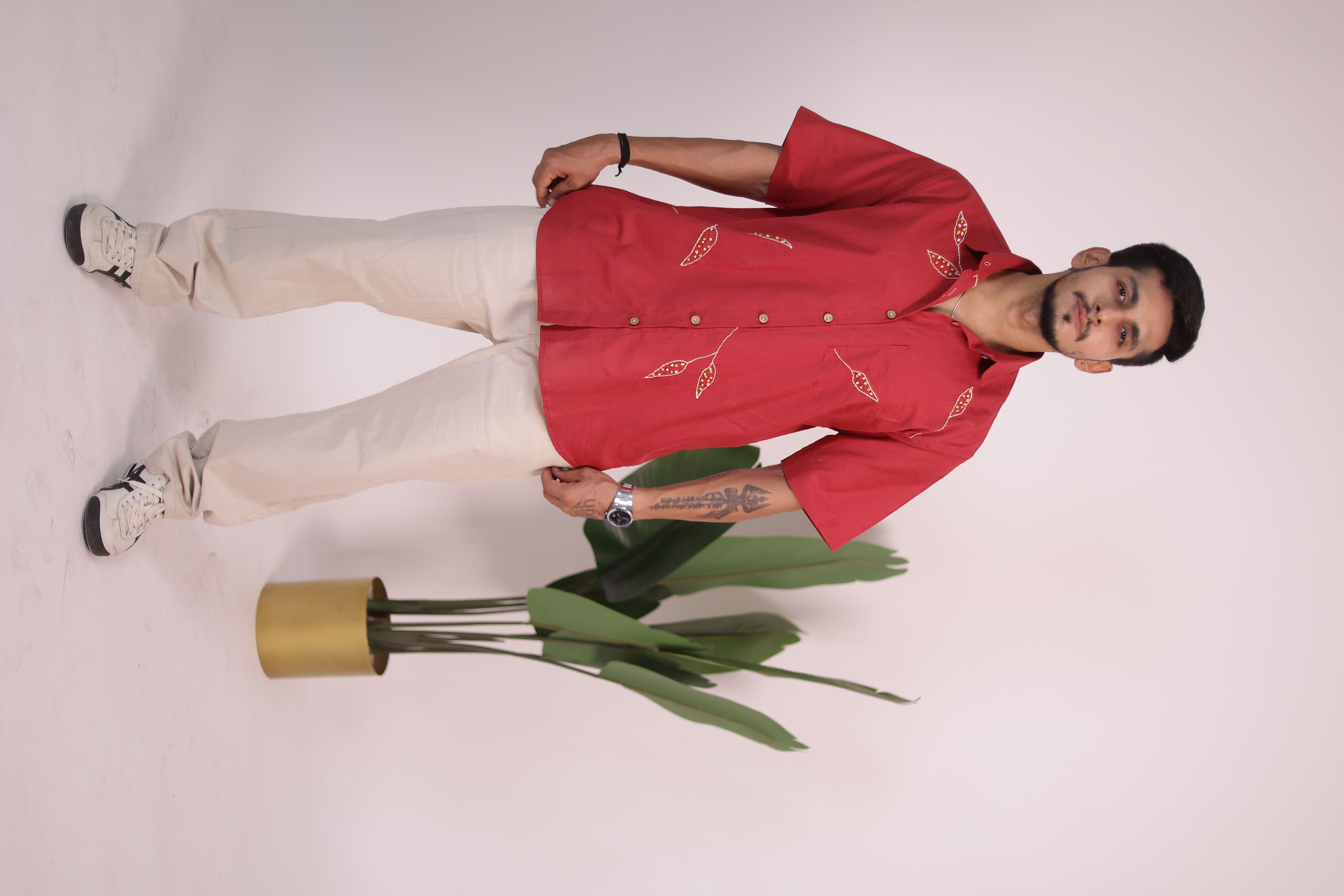 French Knotted Leaves Shirt view 2