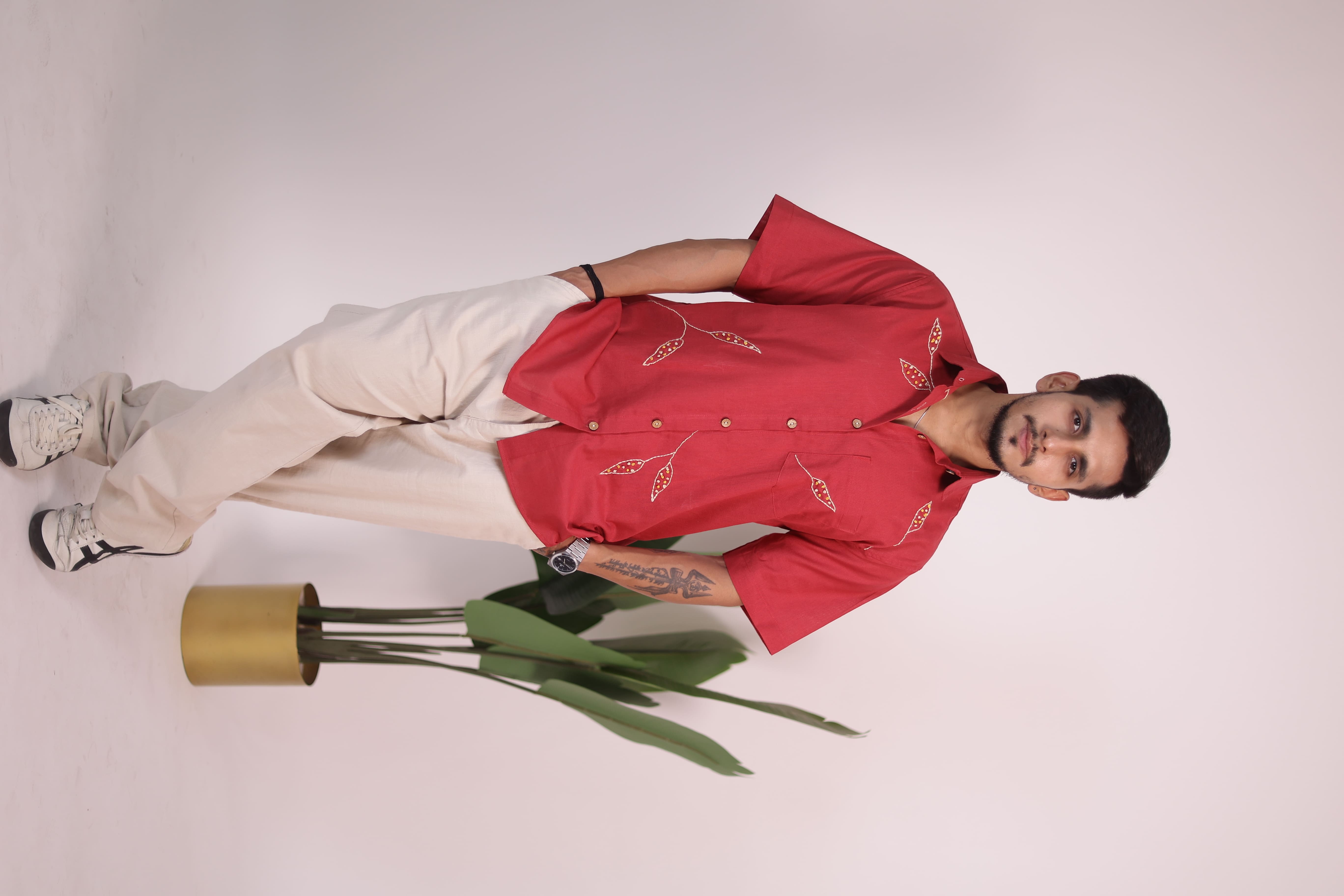 French Knotted Leaves Shirt view 3