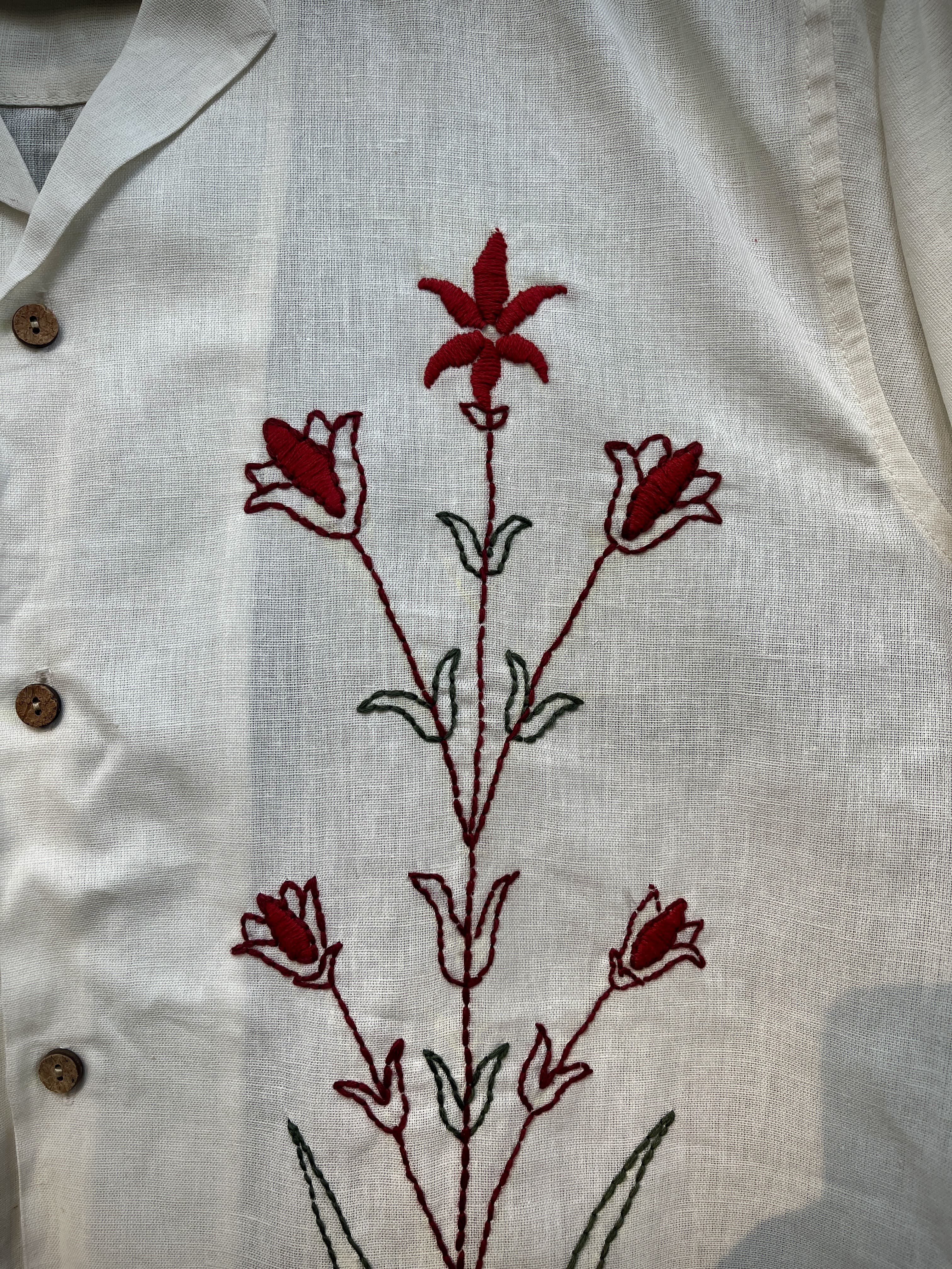 Hand Embroidered Floral Shirt view 4