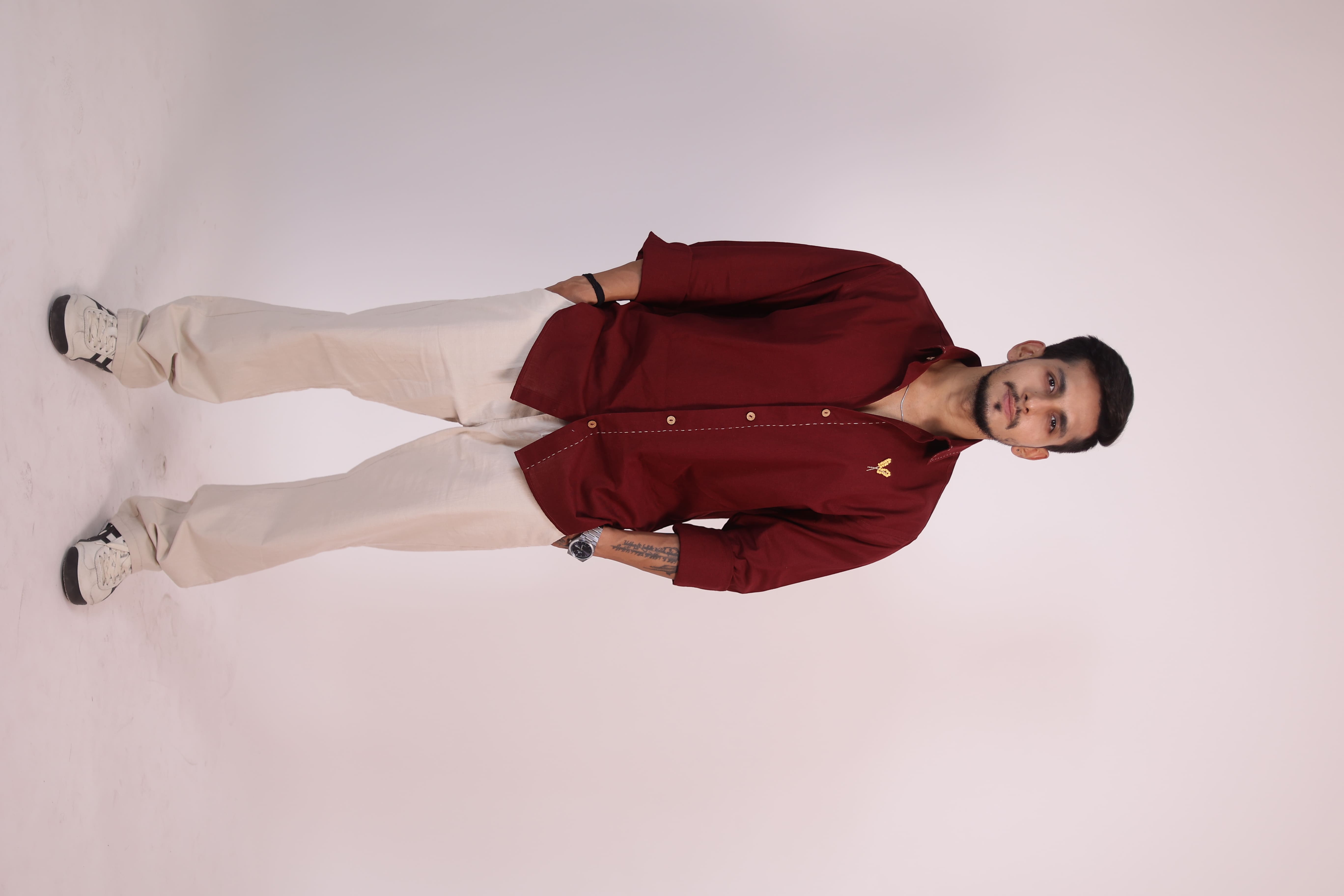Maroon Handcrafted Shirt view 2
