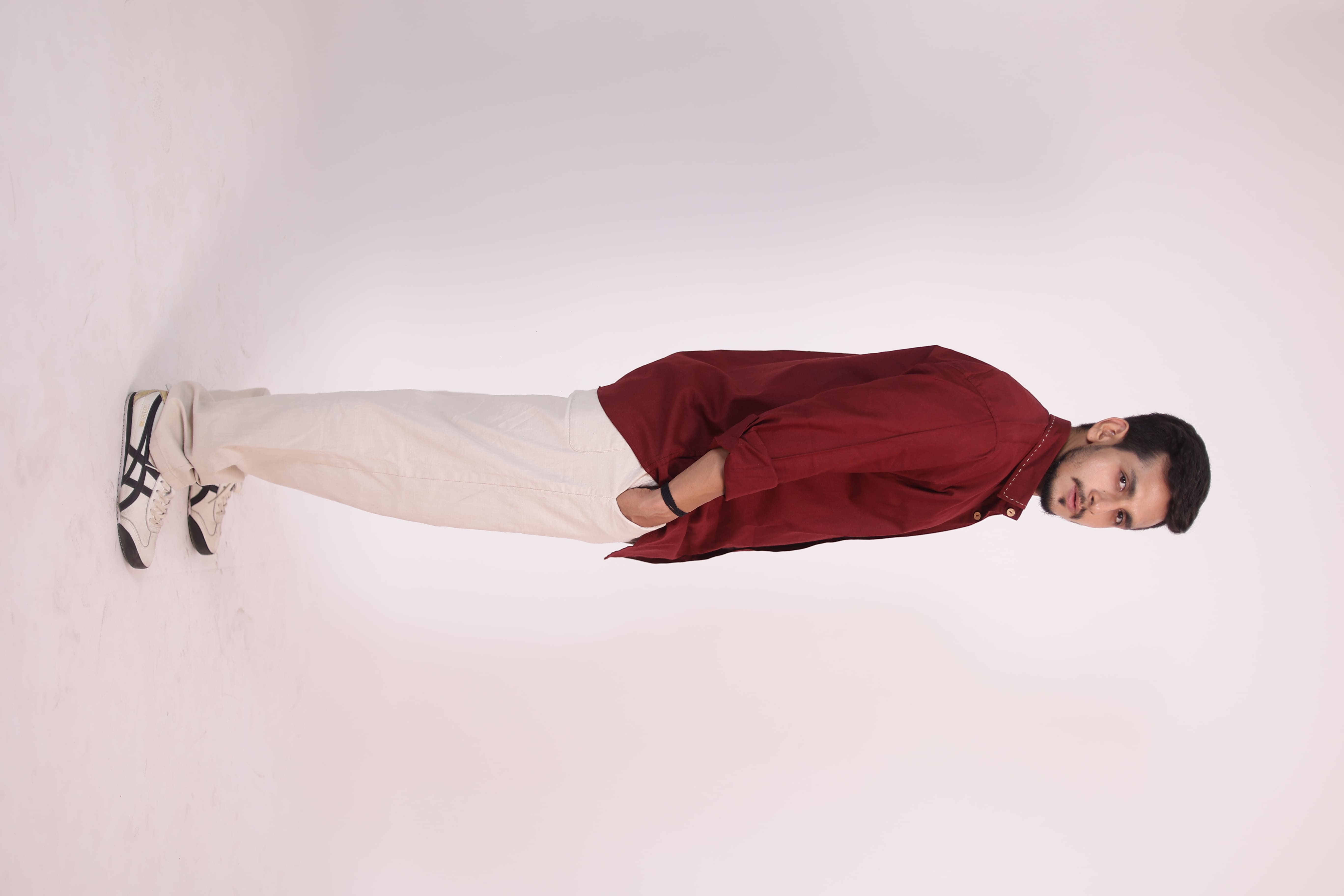 Maroon Handcrafted Shirt view 4