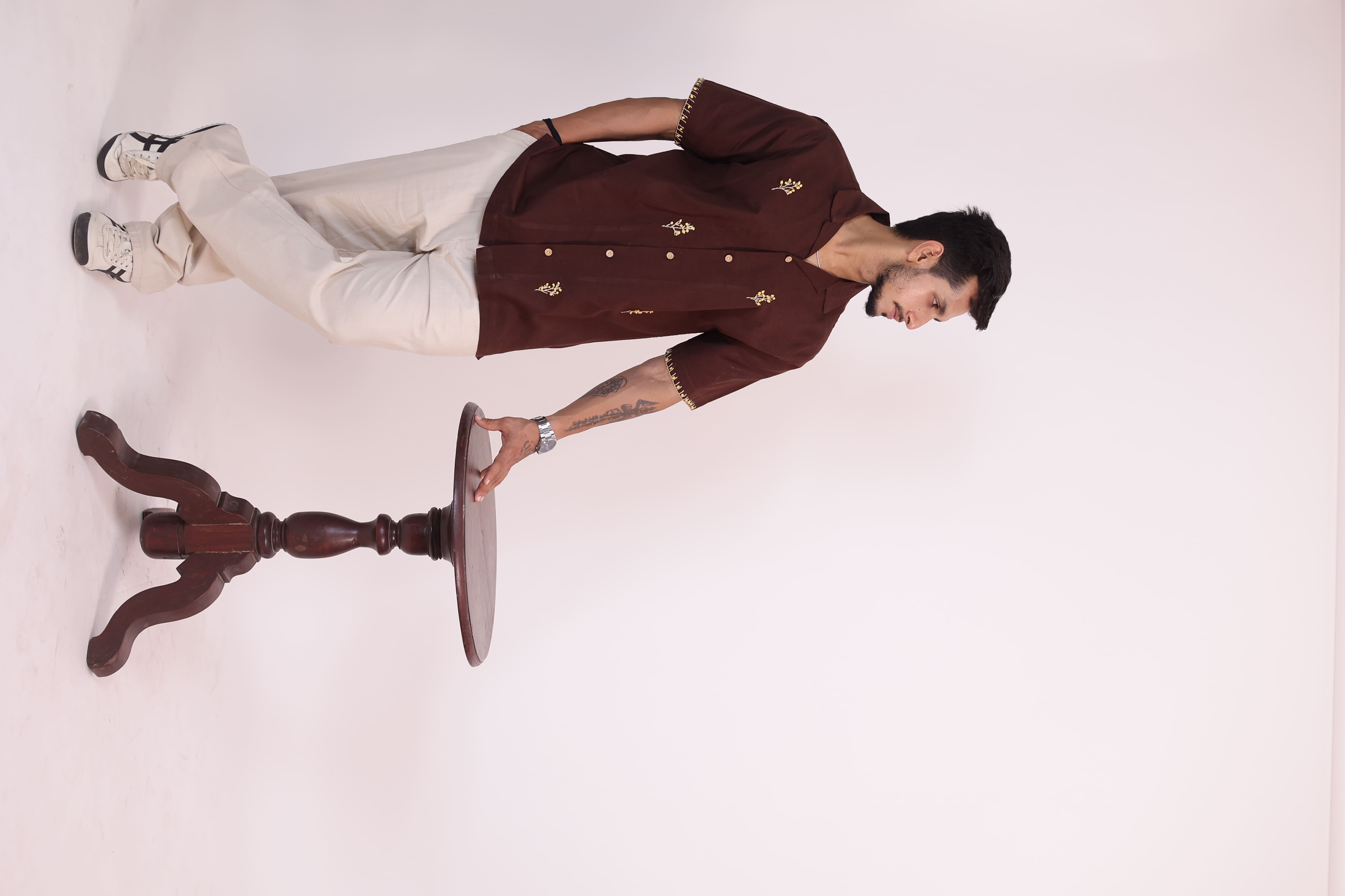 Mustard Floral Shirt view 3
